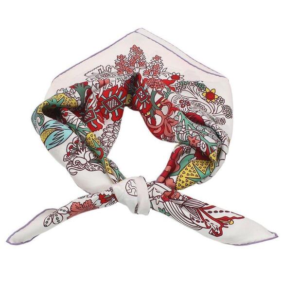 Hermès Carré 90 Cachet-cachet Fleurie Silk Scarf - Picture 3 of 10